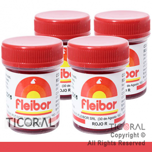 COLORANTE FLEIBOR ROJO R PASTA 15GR x 4